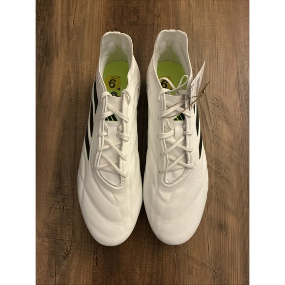 Adidas Copa Pure.1 FG Soccer Cleats Mens Size 9 White Lucid Lemon HQ8971 New - Picture 3 of 9